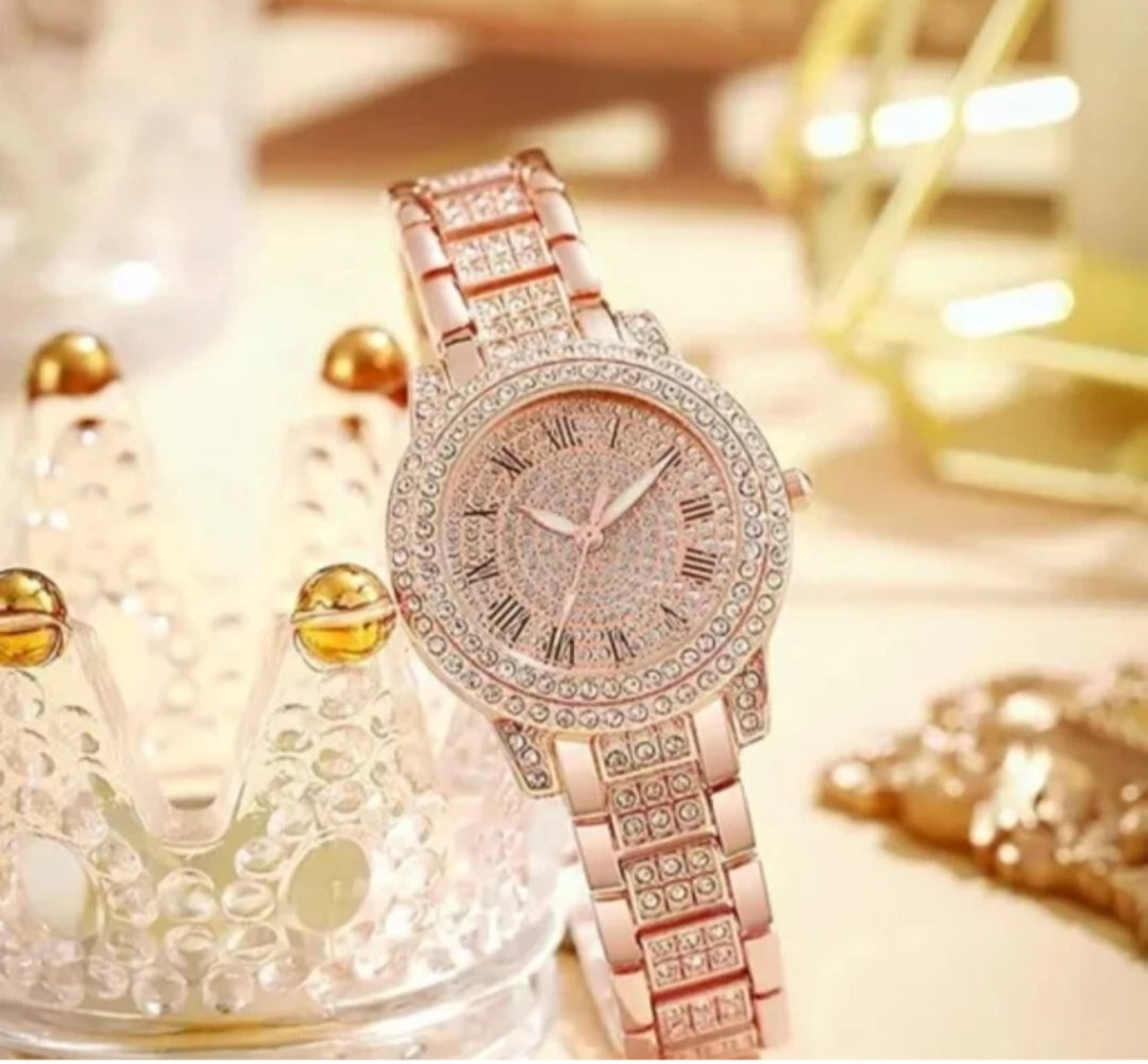 Premium rose gold watch for womens