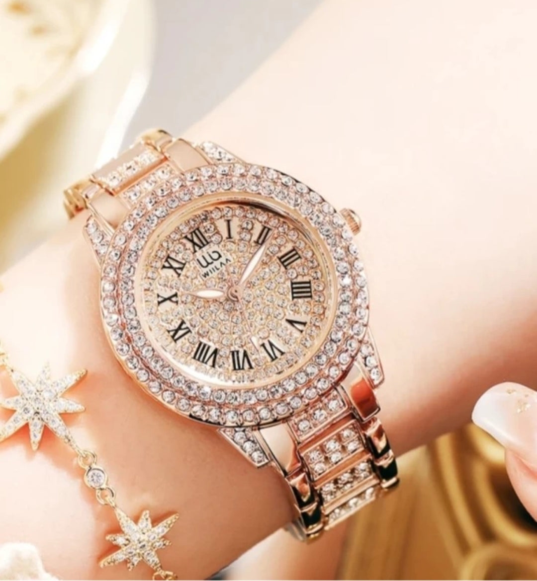 Premium rose gold watch for womens